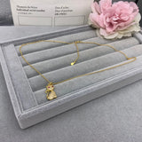 Japanese Korean Silver Crystal Lucky Kitten Pendant Ins Style