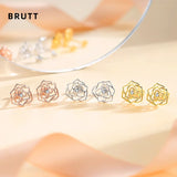Japanese and Korean Rose Flower Earrings
