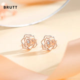 Japanese and Korean Rose Flower Earrings