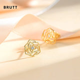 Japanese and Korean Rose Flower Earrings