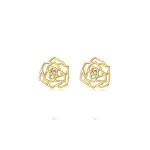 Japanese and Korean Rose Flower Earrings