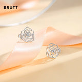 Japanese and Korean Rose Flower Earrings