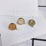 Japanese and Korean Silver Needle Earrings DIY Accessories