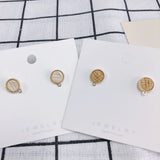 Japanese and Korean Silver Needle Earrings DIY Accessories