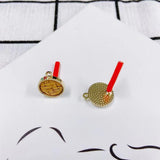 Japanese and Korean Silver Needle Earrings DIY Accessories