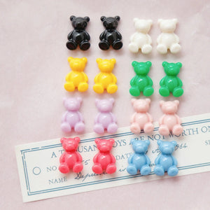 Japanese Bear Resin Earrings Hairpin DIY Jewelry Materials