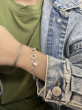 Japanese s925 Sterling Silver Heavy Industry Lock Bracelet