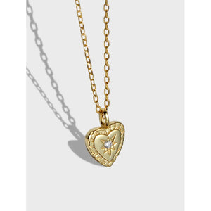 Japan Light & Diamond Love S925 Silver Necklace For Women