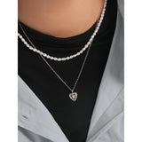 Japan Light & Diamond Love S925 Silver Necklace For Women