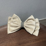 Japanese Velvet Double Bow Spring Clip Headwear Hairpin