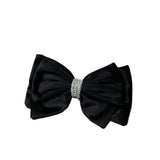 Japanese Velvet Double Bow Spring Clip Headwear Hairpin