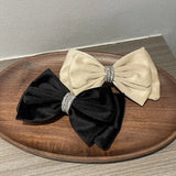 Japanese Velvet Double Bow Spring Clip Headwear Hairpin