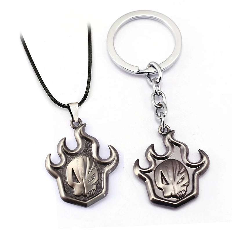 BLEACH Anime Necklace Kurosaki Ichigo Flame Sign Pendant Chain