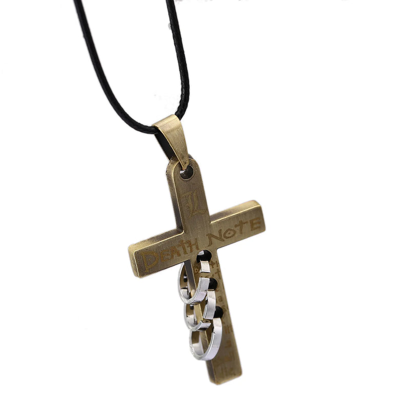 Death Note Necklace Yagami Light Letter L Alloy Pendant 4 Colors