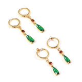 Howls Moving Castle Hauru Green Gem Eardrop for Men