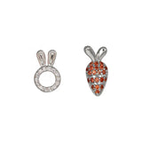 Japanese Radish Rabbit Stud Earrings 925 Sterling Silver Fresh Gift Jewelry