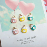 40pcs Japanese Cartoon Cat Enamel Charms for Jewelry Making
