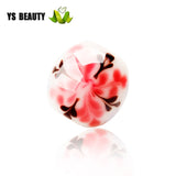 Cherry Blossom Glass Bead Bracelet with Japanese String Beads