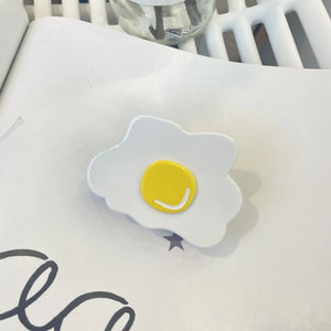 Japanese Acetate Egg Hair Claw Clips Cartoon Pizza Hairpin Headwear Accessories