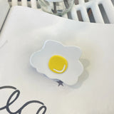 Japanese Acetate Egg Hair Claw Clips Cartoon Pizza Hairpin Headwear Accessories