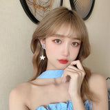 Japanese Cartoon Pink Sakura Cat Clip Earrings for Women Girls