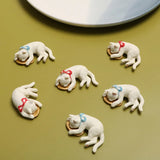Japanese Sleeping Bow Cat Lucky Cat Doll DIY Jewelry Earrings Accessories