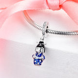 Japanese Doll Kimono Charm 925 Silver Fits Snake Chain Bracelets