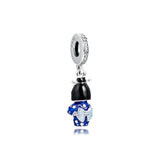 Japanese Doll Kimono Charm 925 Silver Fits Snake Chain Bracelets