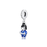 Japanese Doll Kimono Dangle Charms 925 Silver Beads Women Jewelry