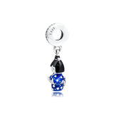 Japanese Doll Kimono Dangle Charms 925 Silver Beads Women Jewelry