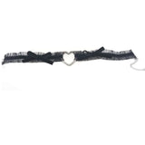 Japanese Girl Velvet Bow Hollow Love Heart Dark Lolita Choker