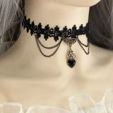 Gothic Lolita Collarbone Chain Lace Neckchain Choker