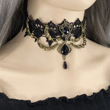 Gothic Lolita Collarbone Chain Lace Neckchain Choker