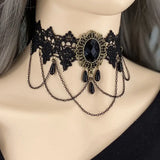 Gothic Lolita Collarbone Chain Lace Neckchain Choker