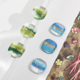 Japanese Gradient Blooming Foil Resin Patch DIY Earrings Material