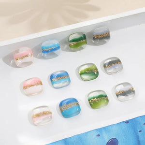Japanese Gradient Blooming Foil Resin Patch DIY Earrings Material