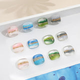 Japanese Gradient Blooming Foil Resin Patch DIY Earrings Material