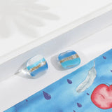 Japanese Gradient Blooming Foil Resin Patch DIY Earrings Material