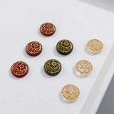 Japanese Vintage Flower Foil Paster DIY Hair Accessories Material 6pcs