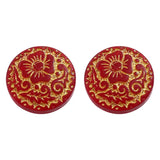 Japanese Vintage Flower Foil Paster DIY Hair Accessories Material 6pcs
