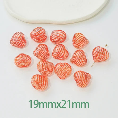 Japanese Striped Love Glass Beads DIY Necklace Earrings Material