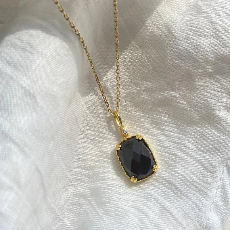 Japanese Light Antique Beauty Natural Agate S925 Silver Necklace Female