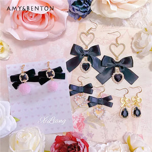 Lolita Style Bow Earrings for Women