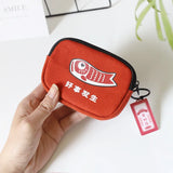Japanese Lucky Koi Canvas Keychain Lucky Charm Trinkets Pendant