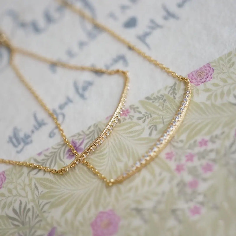 Japanese Zircon Antique Necklace Bracelet Set