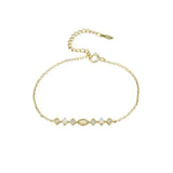 Japanese Opal Retro Geometric Diamond Bracelet, Gold-Plated Ins Wind High Value