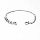 Japanese Hip-hop Silver Snake Bone Chain Bracelet