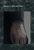 Japanese Hip-hop Silver Snake Bone Chain Bracelet