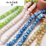 Japanese Star Sky Flat Round Glass Beads DIY Necklace Bracelet Earrings