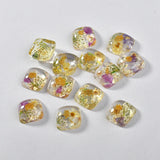 Japanese-Style Dried Flower Resin Patch DIY Accessory 2pcs